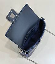 Bagsaaa Fendi Mini Baguette Dark and mid blue sequin bag - 3