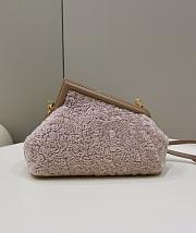 Bagsaaa Fendi First Pink Shearling Bag - 26*9.5*18cm - 2