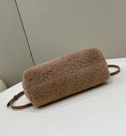 	 Bagsaaa Fendi First Brown Shearling Bag - 26*9.5*18cm - 3