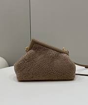 	 Bagsaaa Fendi First Brown Shearling Bag - 26*9.5*18cm - 2