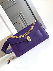 Bagsaaaa Bvlgari Serpenti East-West Maxi Chain Shoulder Bag In Purple 02 - 28*17*6CM - 1