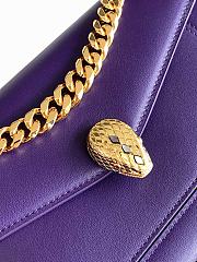 Bagsaaaa Bvlgari Serpenti East-West Maxi Chain Shoulder Bag In Purple 02 - 28*17*6CM - 3
