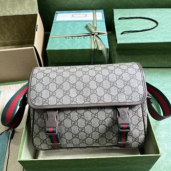 Bagsaaa Gucci GG Messenger Bag Beige & Ebony - 27*20*10cm