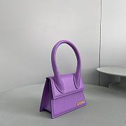 	 Bagsaaa Jacuqemus Le Chiquito Moyen Bag In Purple 18*15.5*8CM - 6