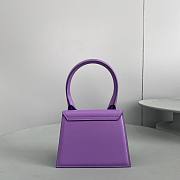 	 Bagsaaa Jacuqemus Le Chiquito Moyen Bag In Purple 18*15.5*8CM - 5