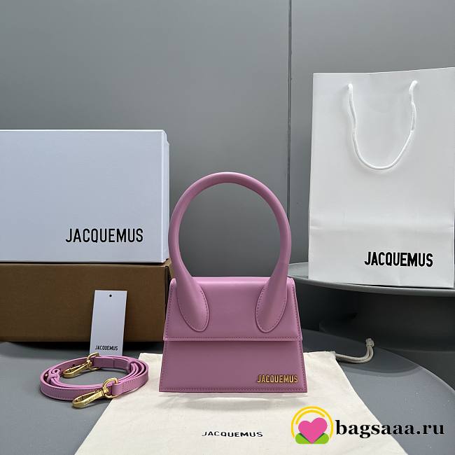 	 Bagsaaa Jacuqemus Le Chiquito Moyen Bag In Pink 18*15.5*8CM - 1