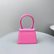 	 Bagsaaa Jacuqemus Le Chiquito Moyen Bag In Hot Pink 18*15.5*8CM - 6