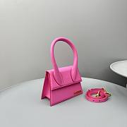 	 Bagsaaa Jacuqemus Le Chiquito Moyen Bag In Hot Pink 18*15.5*8CM - 4