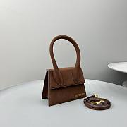 	 Bagsaaa Jacuqemus Le Chiquito Moyen Bag In Brown Velvet 18*15.5*8CM - 4