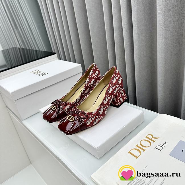 	 Bagsaaa Dior Oblique Red Heels - 1