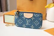 Bagsaaa Louis Vuitton Denim Monogram Coin Purse - 1