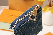 	 Bagsaaa Louis Vuitton Zippy Coin Purse Monogram Denim - 11*8.5*2cm - 3