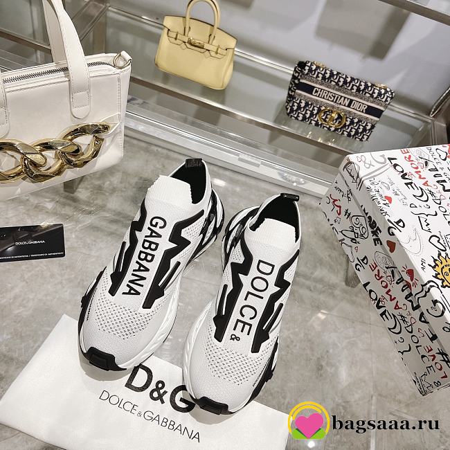	 Bagsaaa Docle & Gabbana White Sneakers - 1
