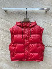 Bagsaaa Celine Down Jacket In Red With Removable  Sleeves - 5