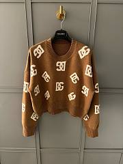 Bagsaaa Dolce&GabbanaCaramel Crew Neck Sweater With Logo - 4