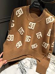 Bagsaaa Dolce&GabbanaCaramel Crew Neck Sweater With Logo - 5