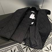 Bagsaaa Dior Macrocannage Belted Peacoat Black Quilted Technical Taffeta - 2