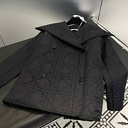 Bagsaaa Dior Macrocannage Belted Peacoat Black Quilted Technical Taffeta - 3