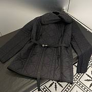 Bagsaaa Dior Macrocannage Belted Peacoat Black Quilted Technical Taffeta - 5