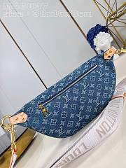 Bagsaaa Louis Vuitton High Rise Denim Blue Bumbag - 38 x 16 x 8 cm - 5