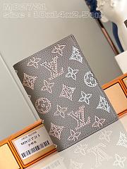 Bagsaaa Louis Vuitton Passport Cover Mahina Flight Mode In Grey - 1