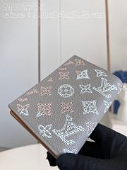 Bagsaaa Louis Vuitton Passport Cover Mahina Flight Mode In Grey - 4