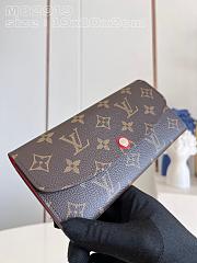 	 Bagsaaa Louis Vuitton Emilie Wallet Red - 19 x 10 x 2 cm - 6