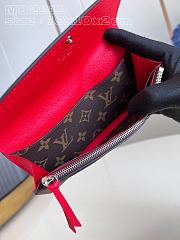 	 Bagsaaa Louis Vuitton Emilie Wallet Red - 19 x 10 x 2 cm - 5