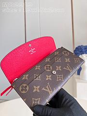 	 Bagsaaa Louis Vuitton Emilie Wallet Red - 19 x 10 x 2 cm - 4