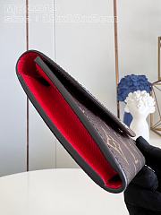 	 Bagsaaa Louis Vuitton Emilie Wallet Red - 19 x 10 x 2 cm - 3