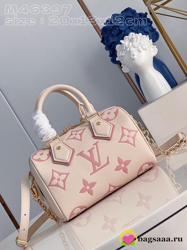 	 Bagsaaa Louis Vuitton Speedy Bandoulière 20 Ivory and Pink - 1