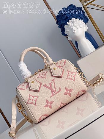 	 Bagsaaa Louis Vuitton Speedy Bandoulière 20 Ivory and Pink