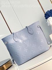 Bagsaaa Louis Vuitton Neverfull MM Monogram Empreinte Blue - 4