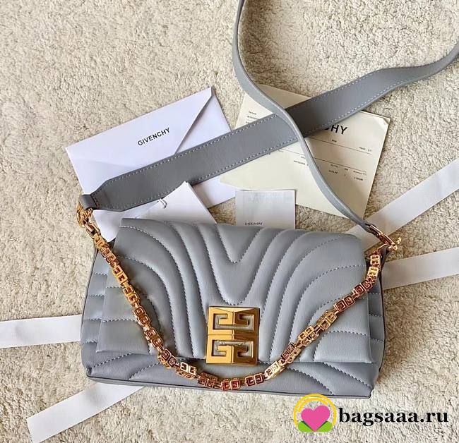 	 Bagsaaa Givenchy Micro 4G Soft Leather Bag Grey - 25*15*6cm - 1
