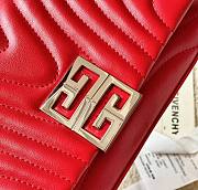 	 Bagsaaa Givenchy Micro 4G Soft Leather Bag Red - 25*15*6cm - 5