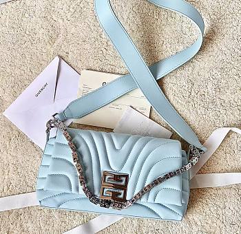 	 Bagsaaa Givenchy Micro 4G Soft Leather Bag Blue - 25*15*6cm
