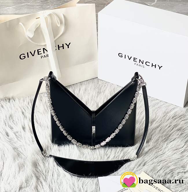 Bagsaaa Givenchy Cut-Out Small Shoulder Bag Black - 27*27*6cm - 1