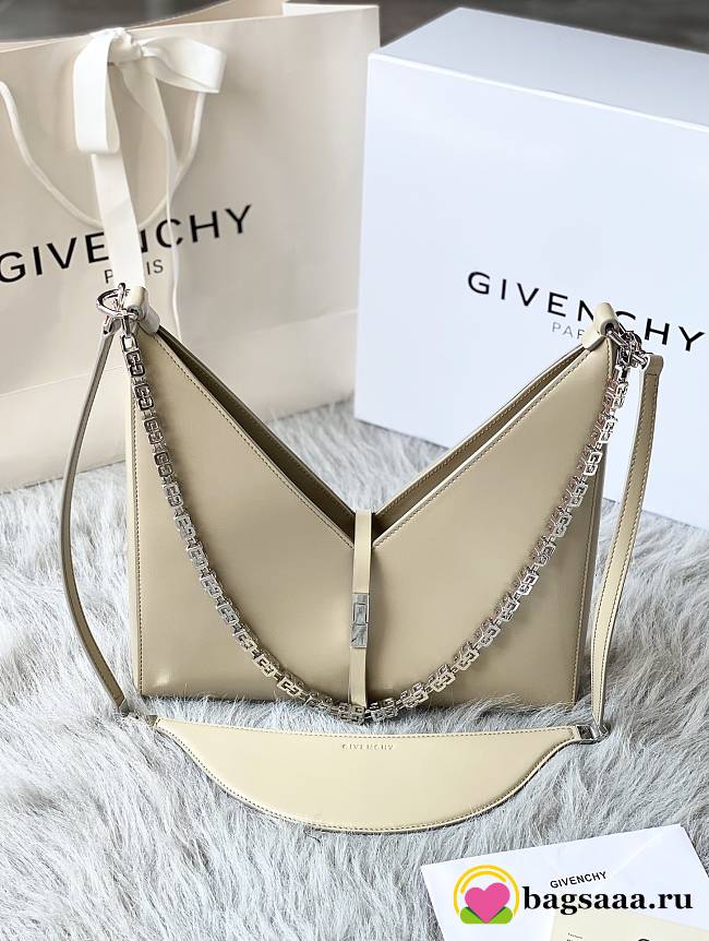 	 Bagsaaa Givenchy Cut-Out Small Shoulder Bag Beige - 27*27*6cm - 1