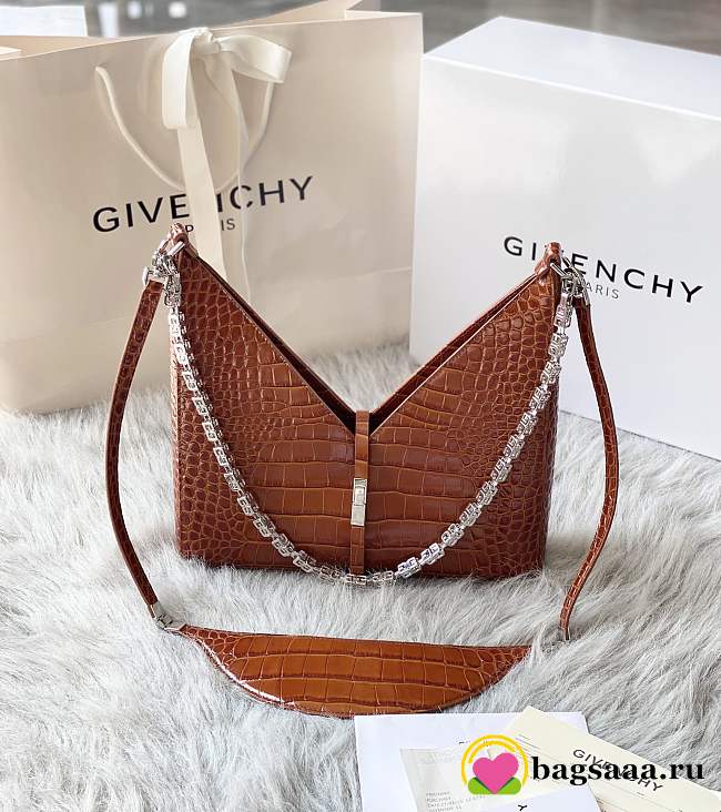 	 Bagsaaa Givenchy Cut-Out Small Shoulder Bag Brown - 27*27*6cm - 1