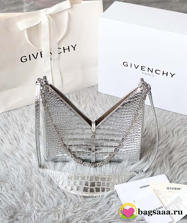 	 Bagsaaa Givenchy Cut-Out Small Shoulder Bag Silver - 27*27*6cm - 1