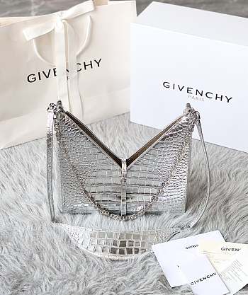 	 Bagsaaa Givenchy Cut-Out Small Shoulder Bag Silver - 27*27*6cm