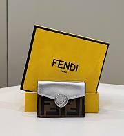 Bagsaaa Fendi Brown Zucca Wallet Silver - 1