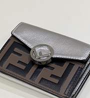 Bagsaaa Fendi Brown Zucca Wallet Silver - 3