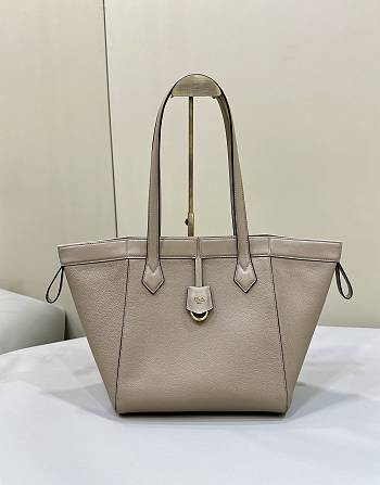 Bagsaaa Fendi Origami Medium Dove grey leather bag that can be transformed