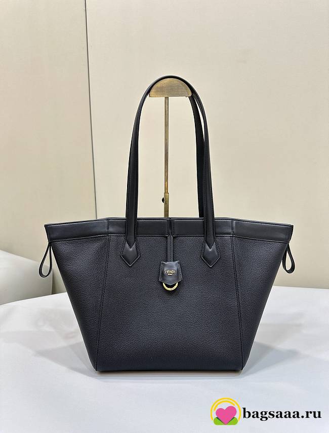 	 Bagsaaa Fendi Origami Medium Black leather bag that can be transformed - 1