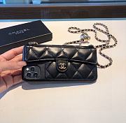 Bagsaaa Chanel Flap Bag Black Quilted Lambskin Phone Case - 3