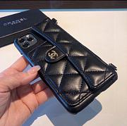 Bagsaaa Chanel Flap Bag Black Quilted Lambskin Phone Case - 5
