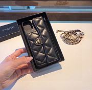 Bagsaaa Chanel Flap Bag Black Quilted Lambskin Phone Case - 6