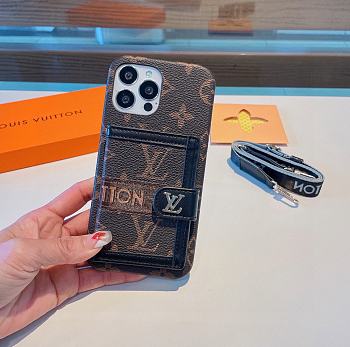 Bagsaaa Louis Vuitton Monogram With Wallet Phone Case