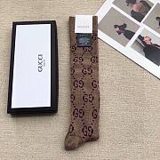 Bagsaaa Gucci GG Ebony Brown Socks - 2